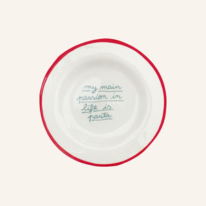 'My Main Passion in Life is Pasta' Plate by Laetitia Rouget