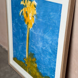 'Palm Tree with Yellow and Blue' by Lara Feldman