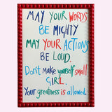 Framed 'Your Greatness is Allowed' Print by Laura Bradford